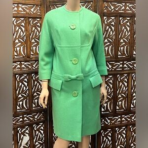 VINTAGE CAPRI-ETTE NEW YORK HERRINGBONE WOOL COAT